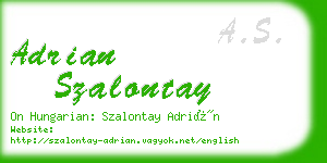 adrian szalontay business card